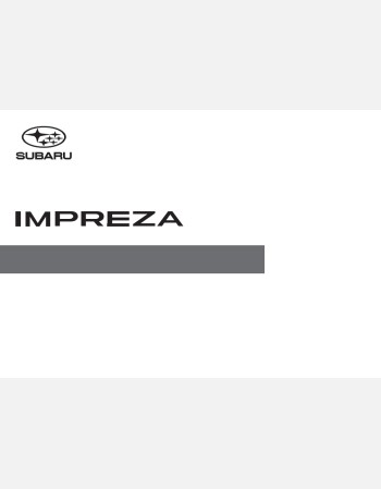 subaru impreza e-boxer 2024-2025 owners manual in english